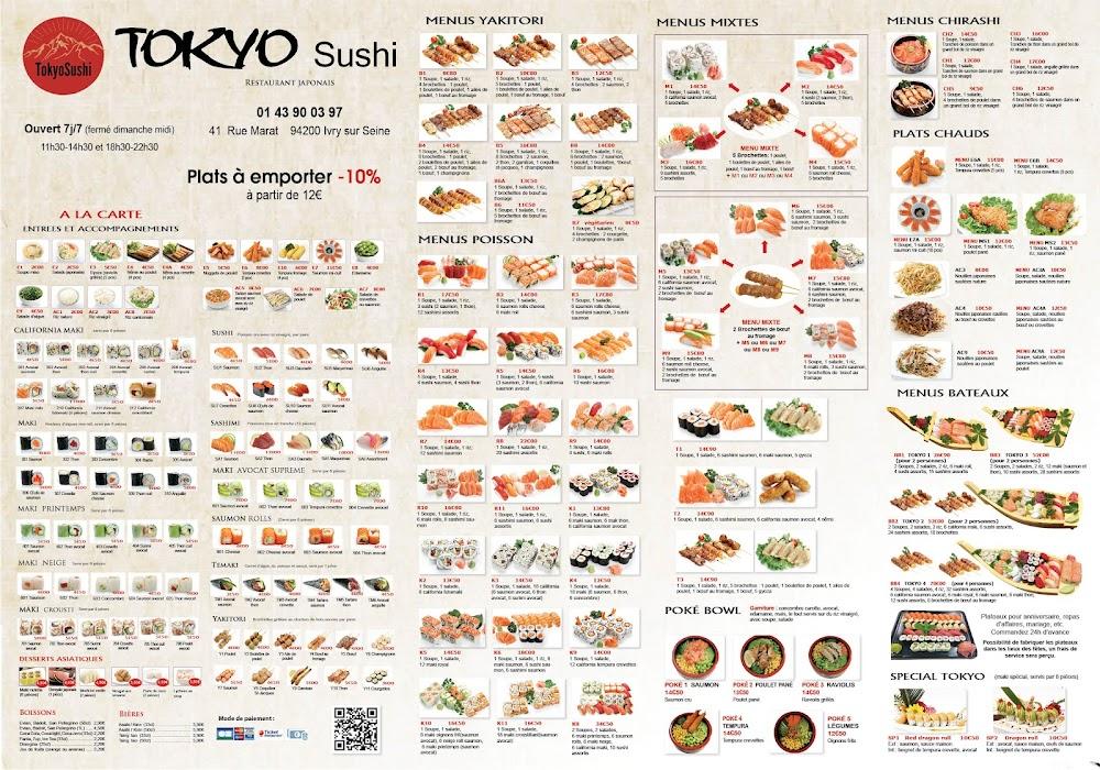 TOKYO SUSHI - Menu Image 3